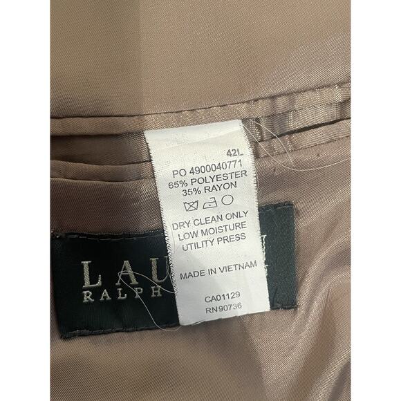 Lauren Ralph Lauren Mens Classic-Fit Ultraflex Stretch Patterned Blazer Size 42L - Picture 9 of 11